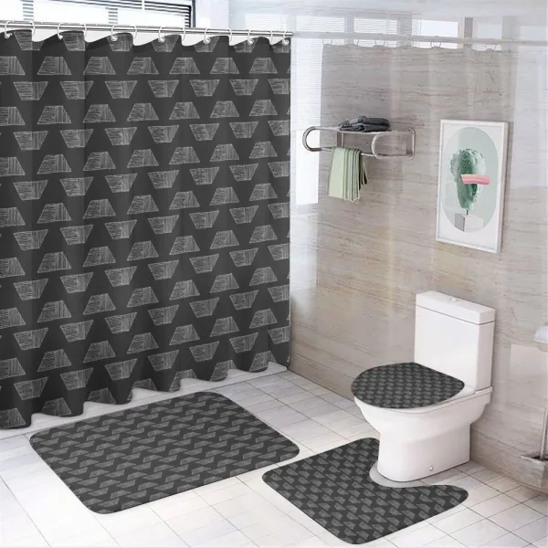 Hatched Trapezoids on a shower curtain
