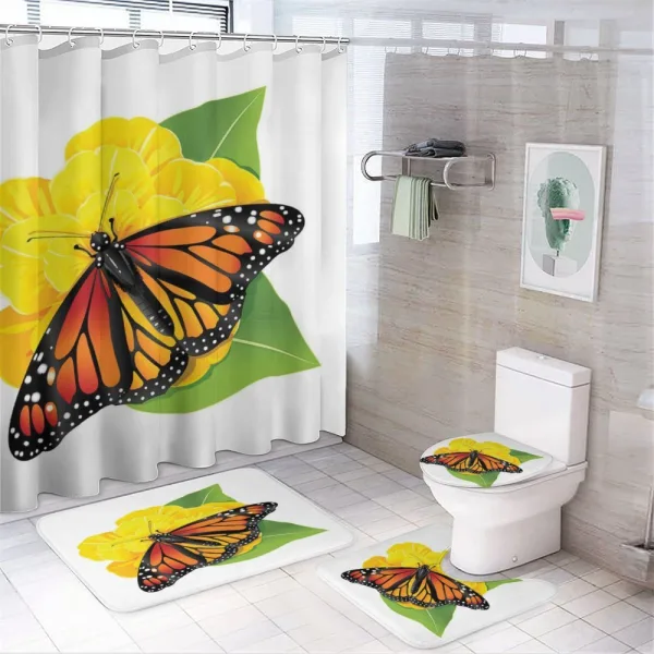 Moth Flower on a shower curtain