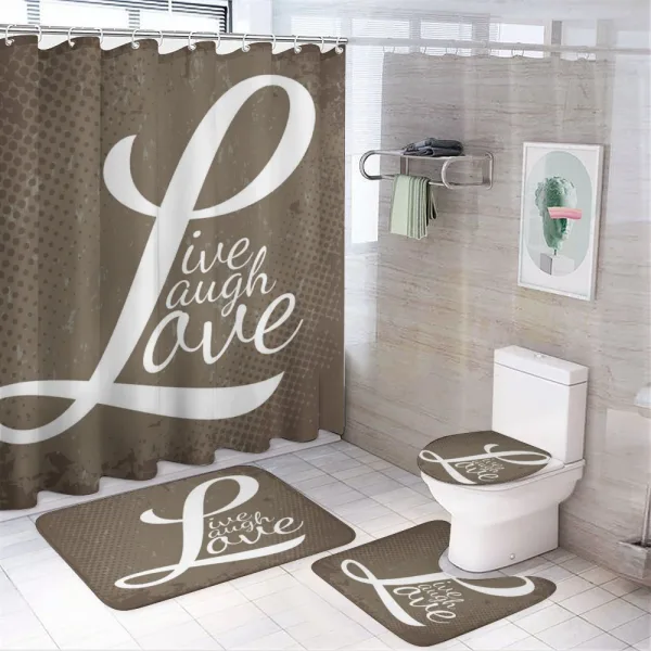 Motivation Word on a shower curtain
