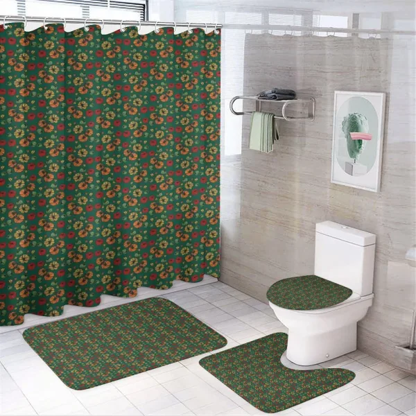 Ornate Tomatoes Art on a shower curtain