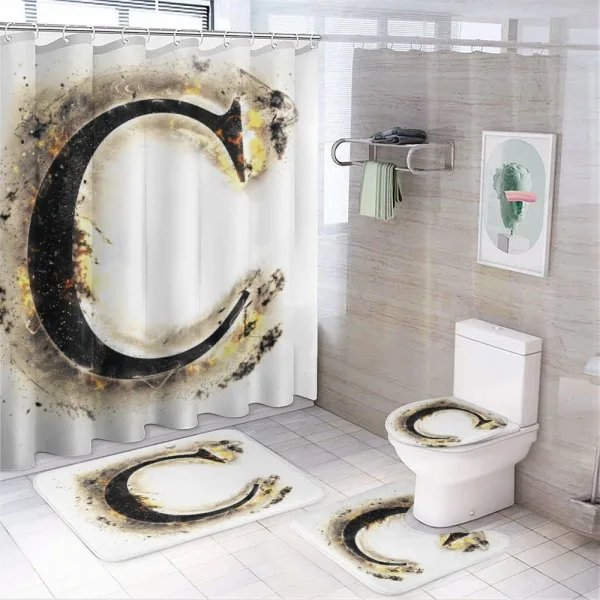 Scorched Paper on a shower curtain