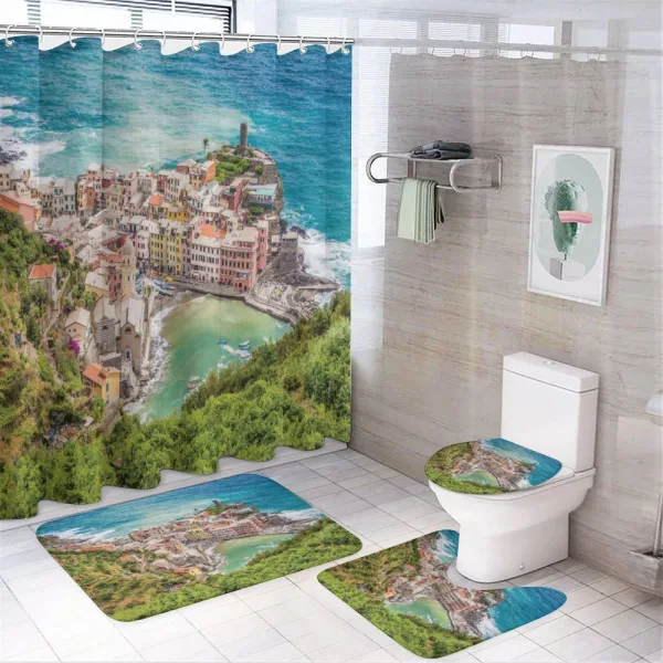 Vernezza Italy on a shower curtain