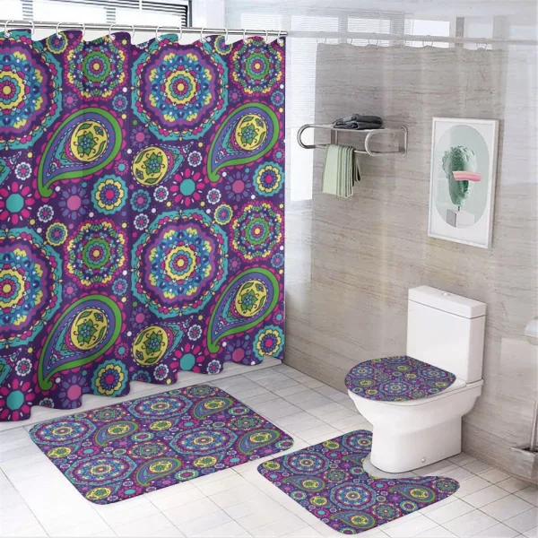 Vibrant Tones Boho on a shower curtain