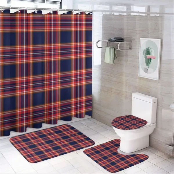 Vivid Cultural Pattern on a shower curtain