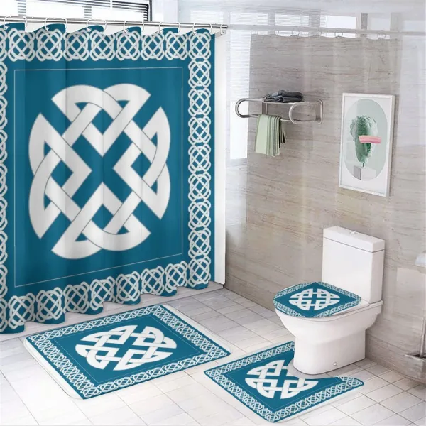 4 Element Celtic Knot on a shower curtain