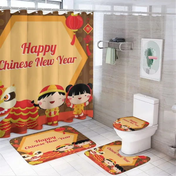 Animal and Kids on a shower curtain