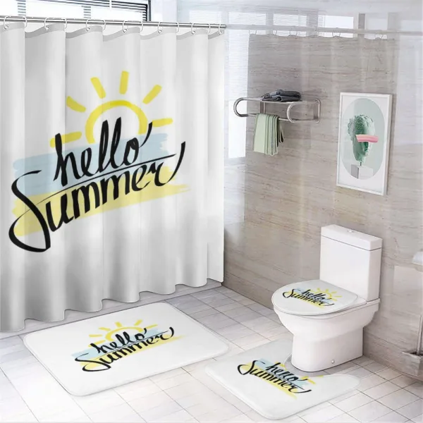 Brush Strokes Art on a shower curtain
