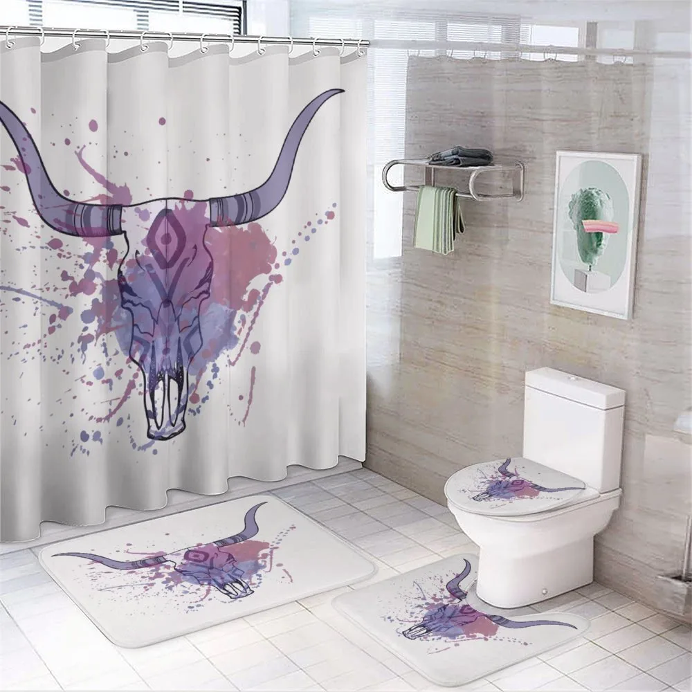Bull Skull with Splashes — Your design