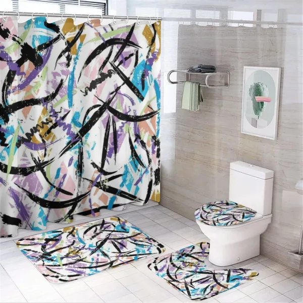 Color Splash Effect on a shower curtain