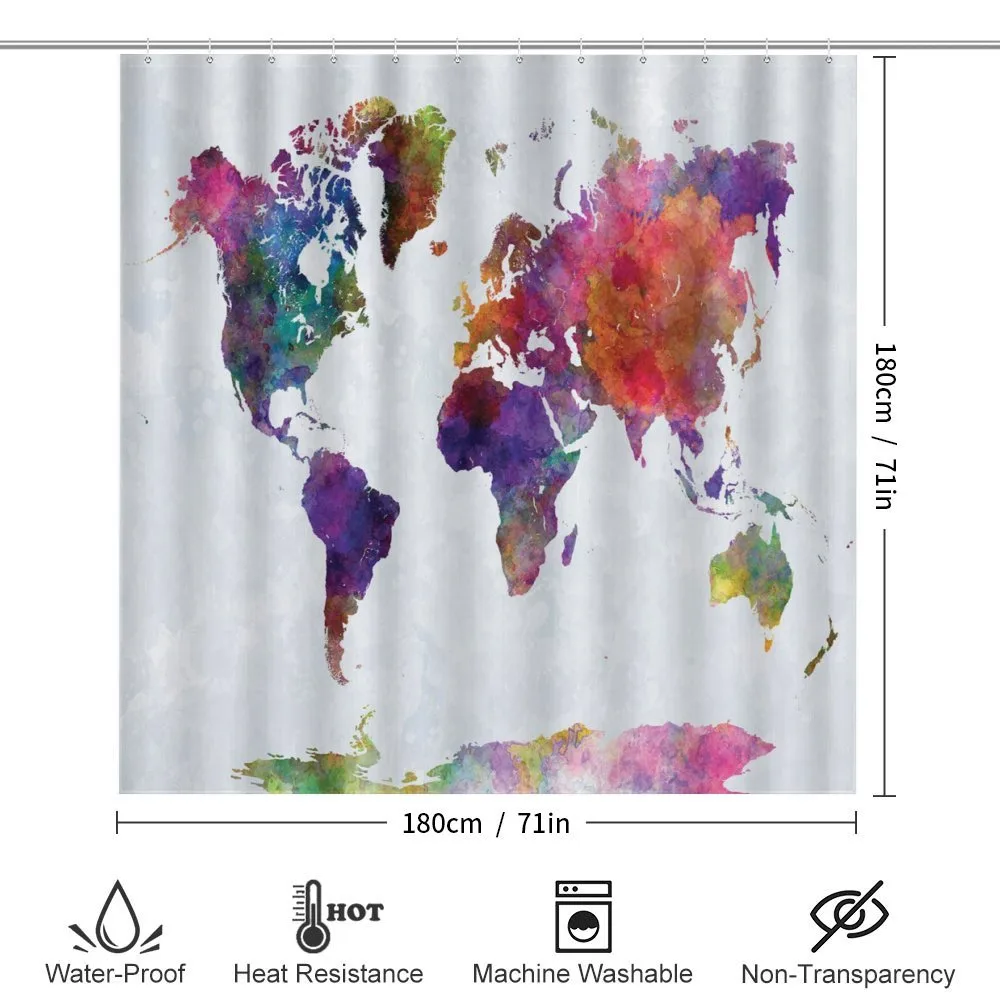 Colorful World Map — Detail 2