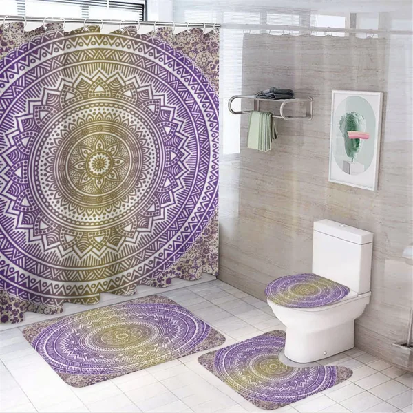 Cosmos Mandala on a shower curtain