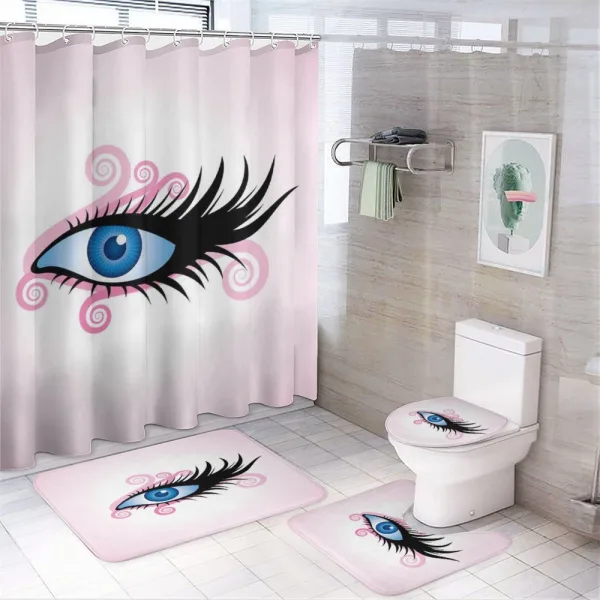 Female Gaze Pink on a shower curtain