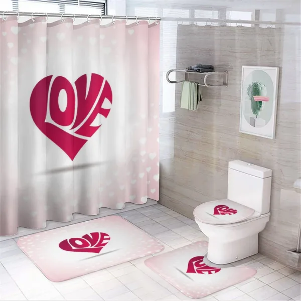 Heart Background Ornate on a shower curtain