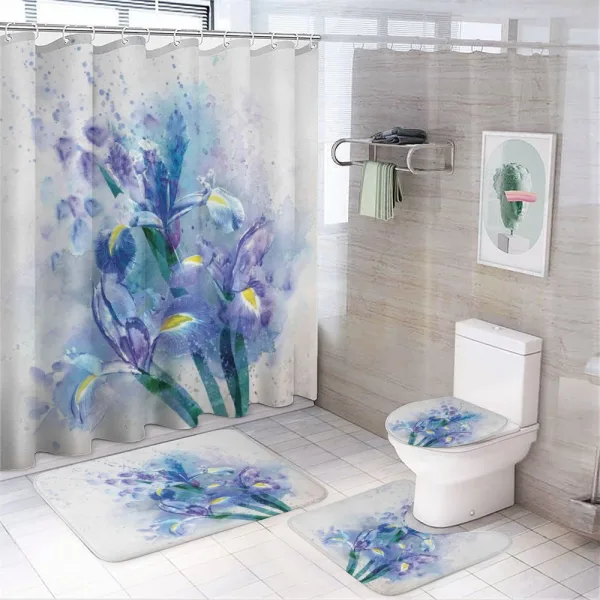 Iris Fresh Colors on a shower curtain