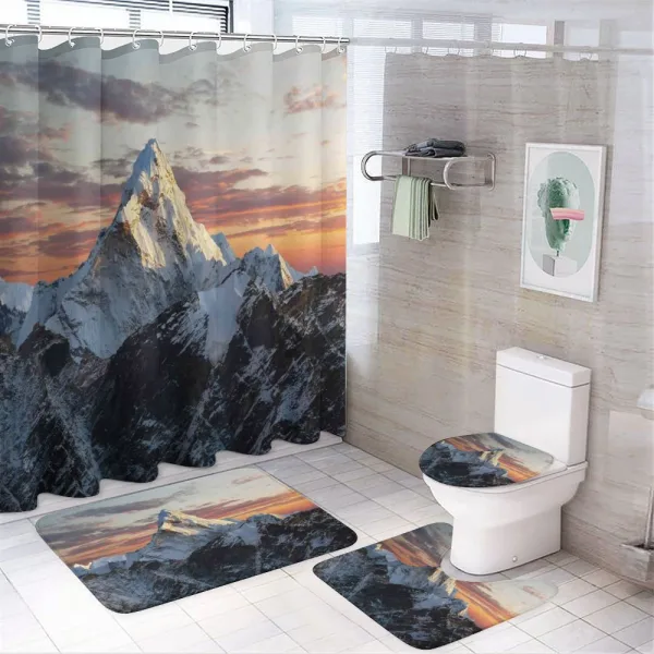 Mountain Nepal Everest on a shower curtain