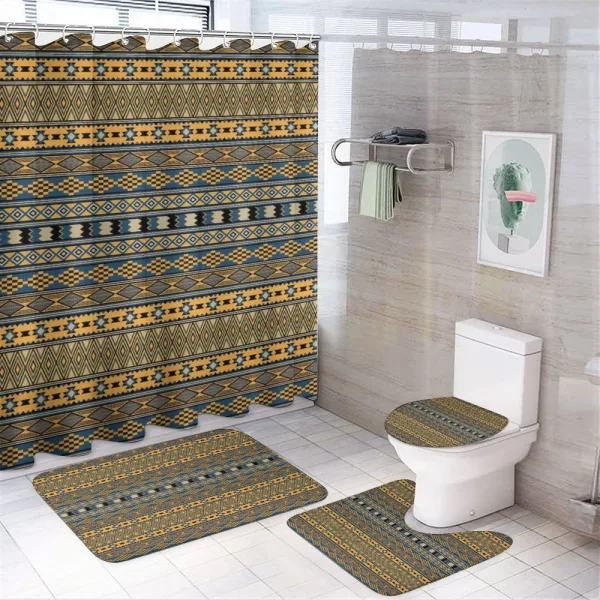 Shapes on a shower curtain