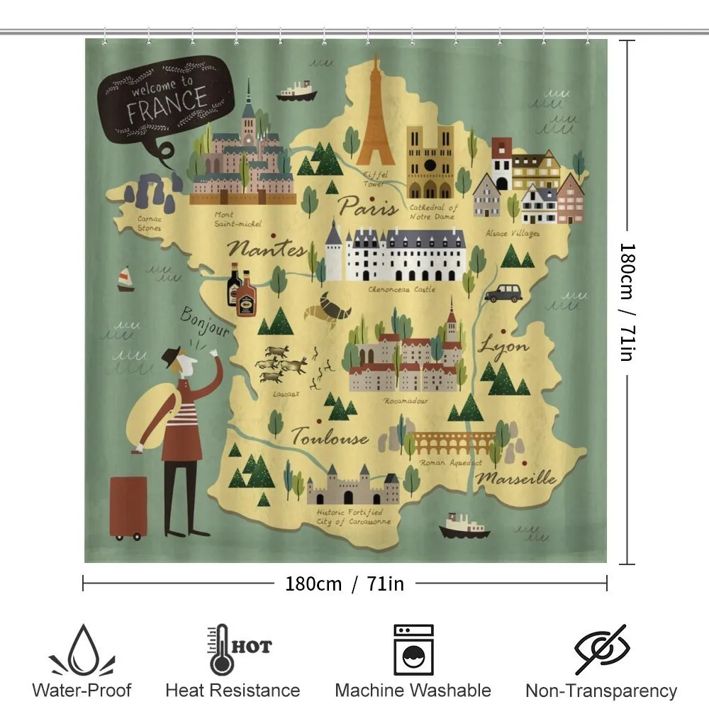 Travel Landmarks Map Doodle — Detail 2