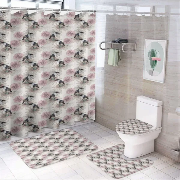 Vintage Toucan and Flowers on a shower curtain