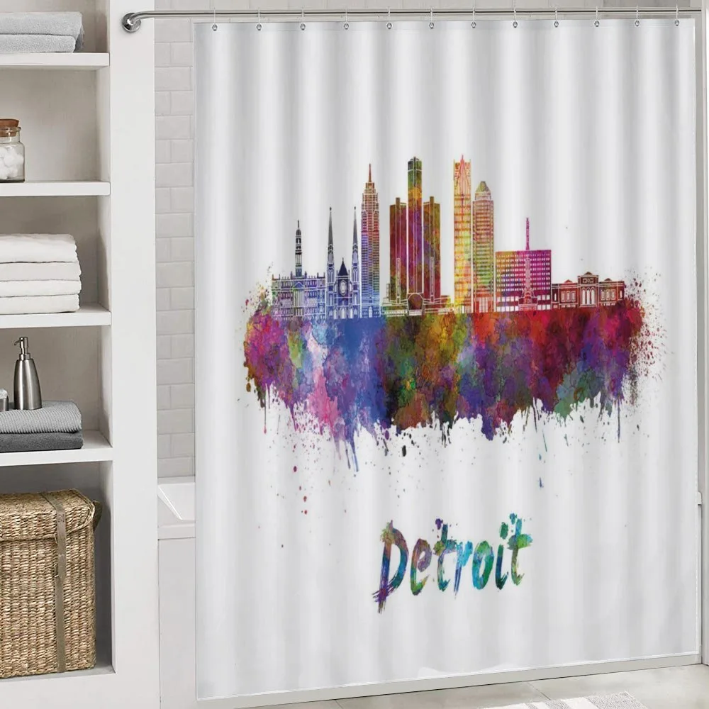 Watercolor Art Skyline — Detail 4