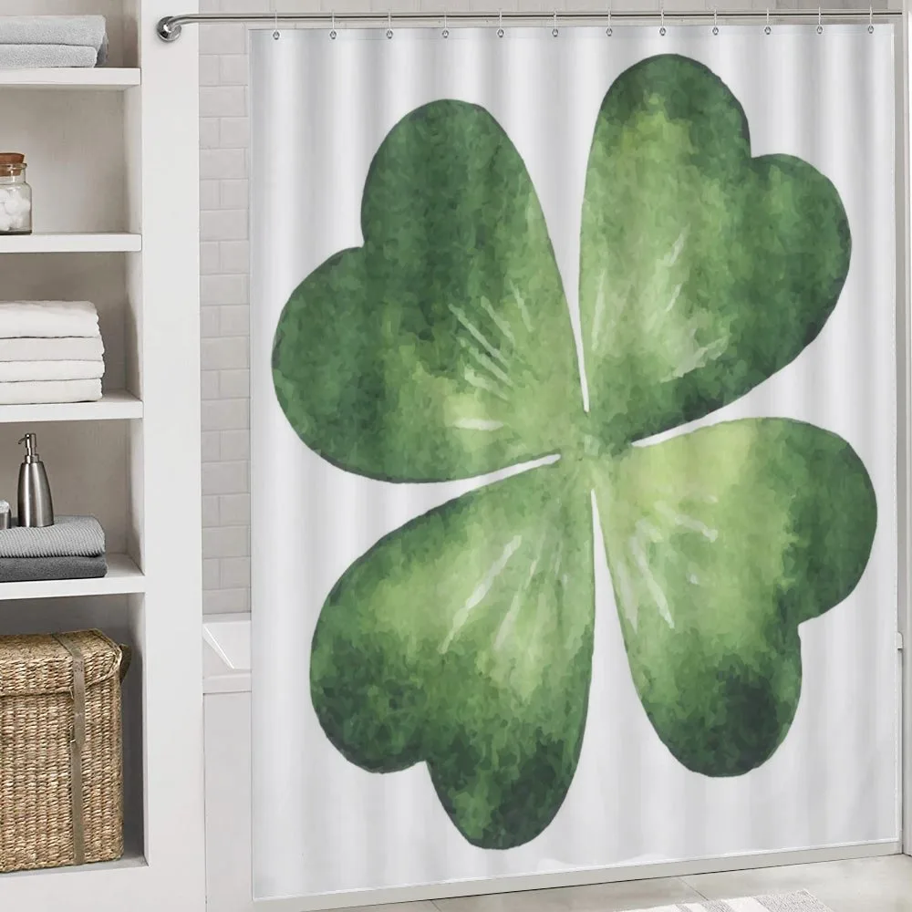 Watercolor Shamrock Leaf Art — Detail 4