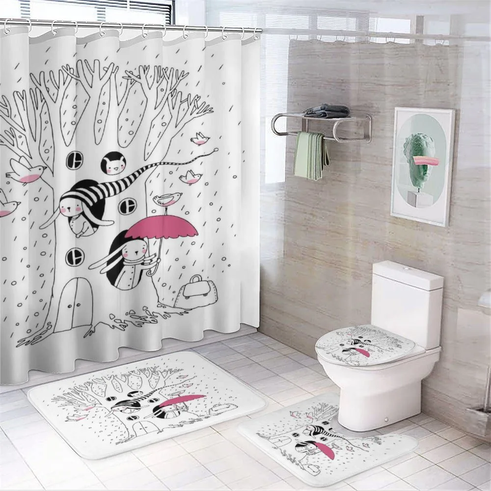 Birds Rabbits Tree Rainy — Your design