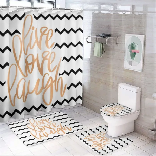 Chevron Art on a shower curtain
