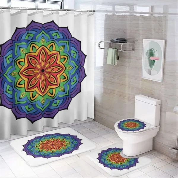 Cinnamon Bloom on a shower curtain