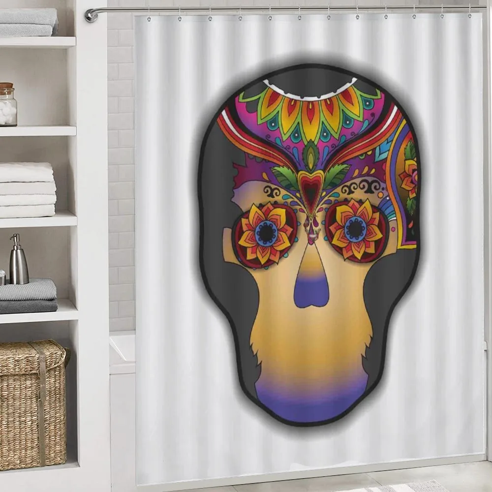 Colored Flower Skull — Detail 4