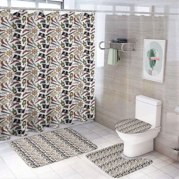 Dangerous Sea Journey on a shower curtain