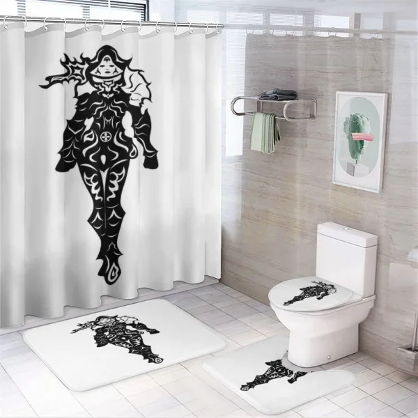Futuristic Fiction on a shower curtain
