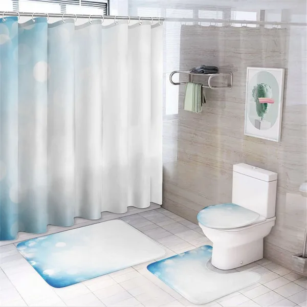 Gradient Effect Blurred Spots on a shower curtain