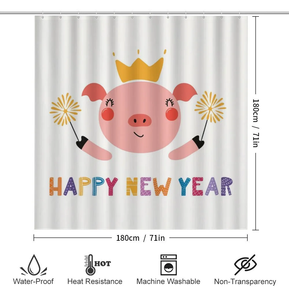Happy New Year Animal in Crown — Detail 2