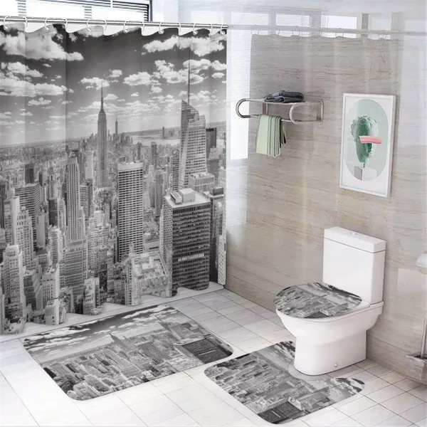Manhattan Urban Scenery on a shower curtain