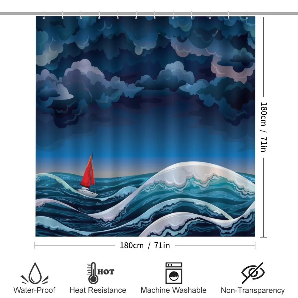 Night Seascape Boat — Detail 2