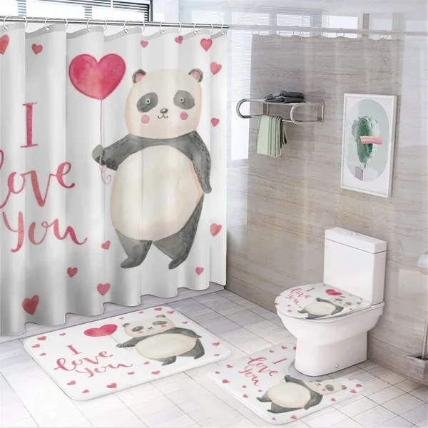 Panda Balloon on a shower curtain
