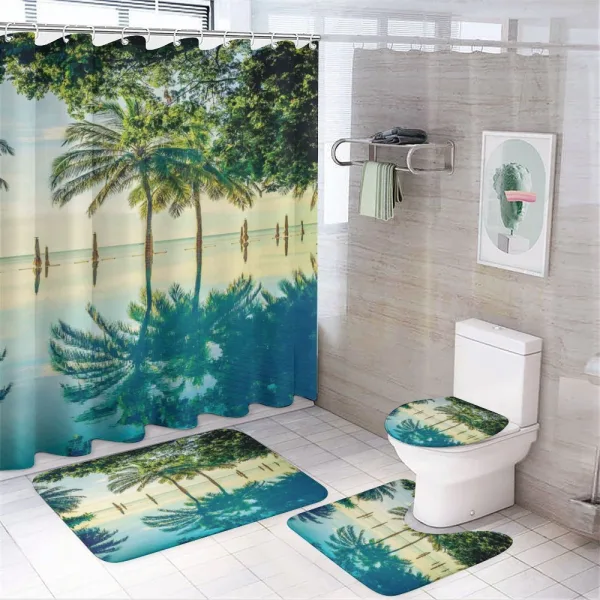 Pool Nearly Beach on a shower curtain