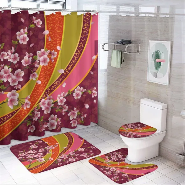 Sakura Blossom Japanese on a shower curtain