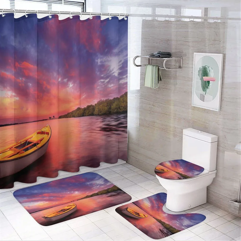 Sea Coast with a Rowboat — Your design