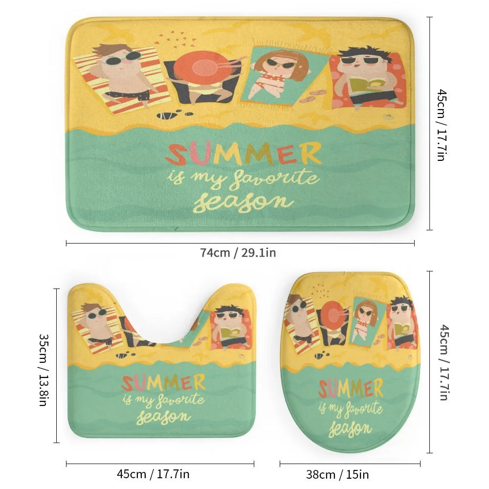 Sunbathing Kids Beach Doodle — Detail 1