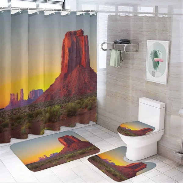 Sunset at Valley Nature on a shower curtain