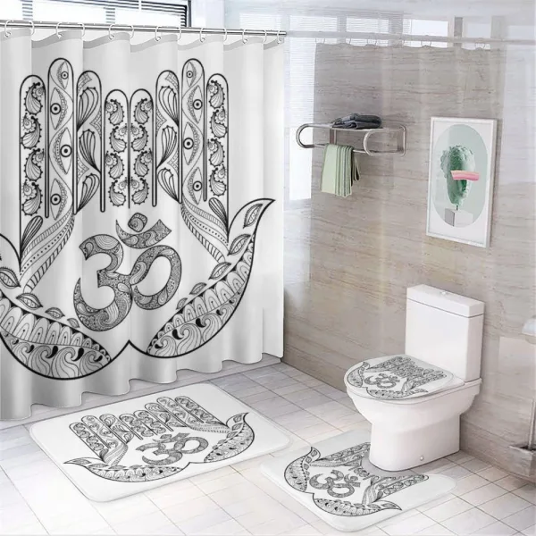Tribal Zentangle Pattern on a shower curtain