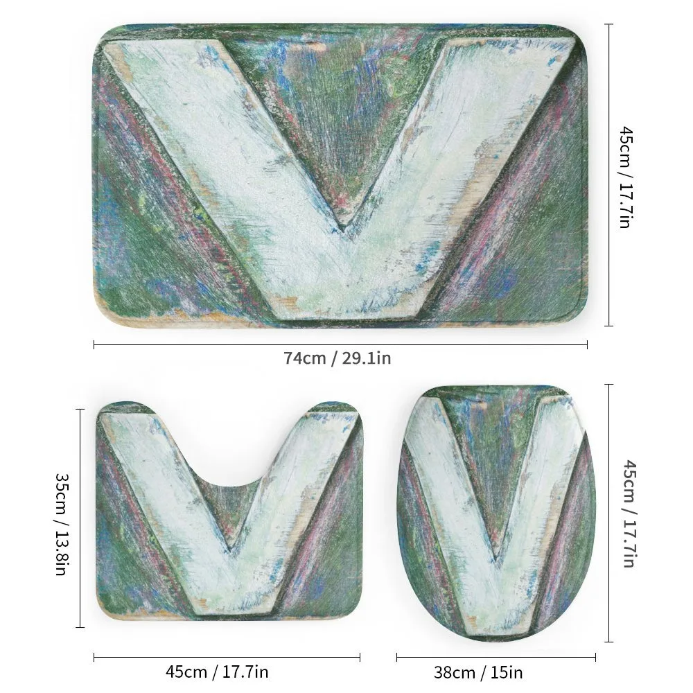 Wooden Alphabet V Art — Detail 1