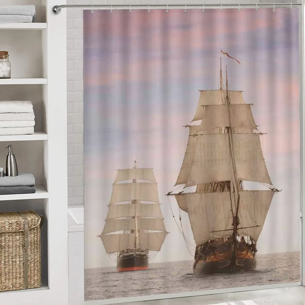 Wooden Sailing Ship Waves — Detail 4