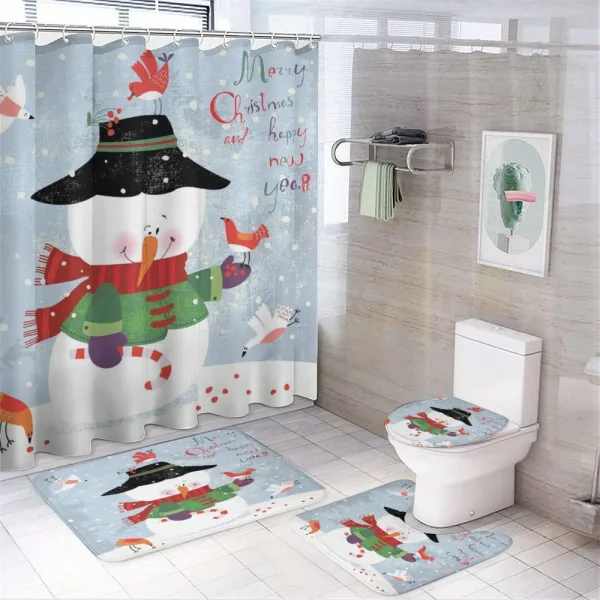 Xmas New Year Grunge on a shower curtain