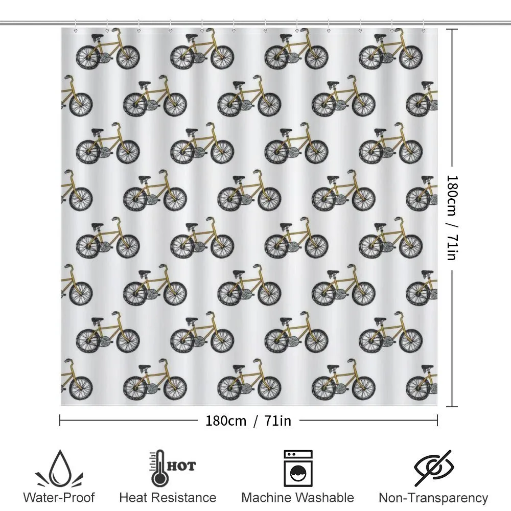 Yellow Bicycle Pattern — Detail 2