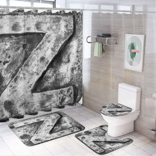 Capital Z Rusty Tone on a shower curtain