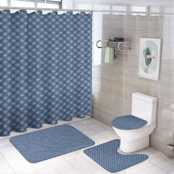 Classical Talavera Design on a shower curtain
