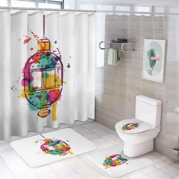 Color Splashes on a shower curtain