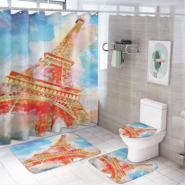 Eiffel Tower on a shower curtain