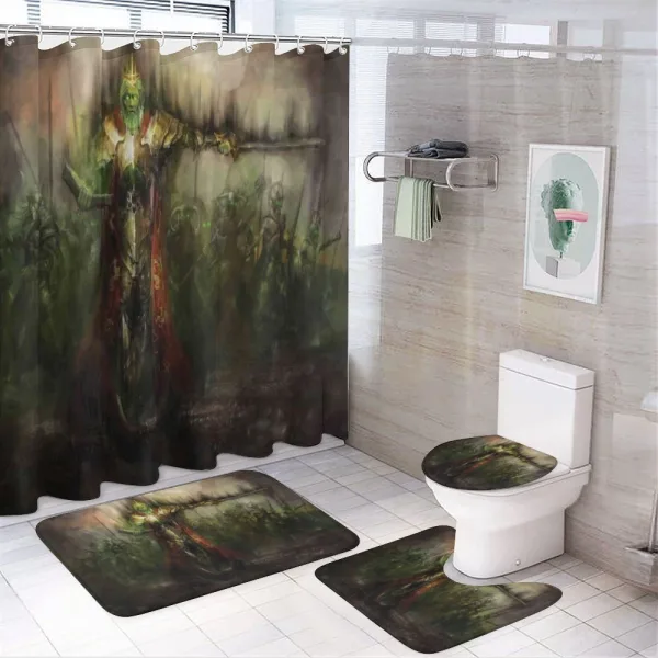 Ghost King in Field on a shower curtain